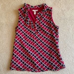 Banana Republic Sleeveless Blouse w/ Ruffle